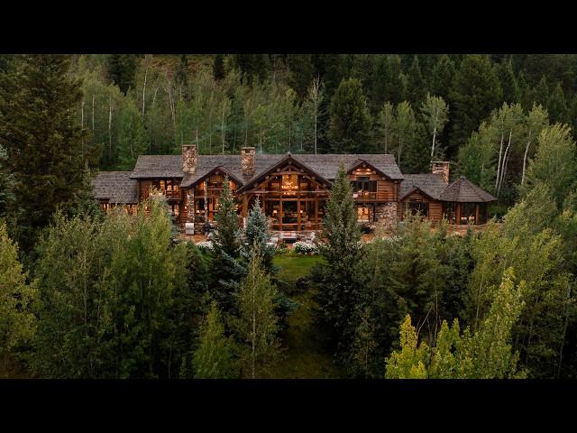 Touring a Modern, LUXURY Log Home In Jackson Hole