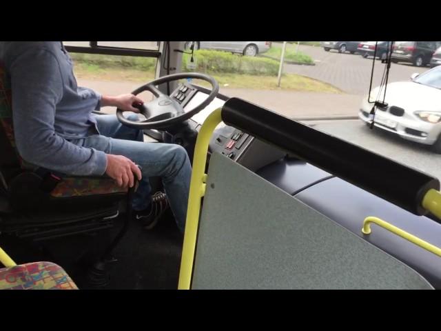 Driving Bus shifting Mercedes Connecto O 345 manual 6-speed gearbox/Bus schalten Bus fahren