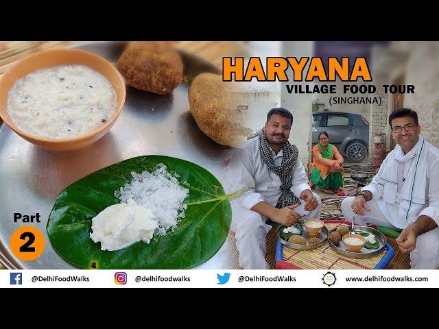 Haryana DESI FOOD Tour | दूध, दही, मखन, घी का खाना । Lunch with a Farmer l Part 2