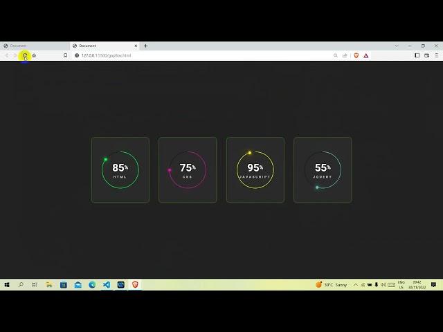 Test / Animated Circular Progress Bar By using HTML CSS only