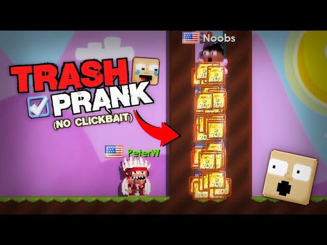 Trash Prank But I'm Rich.. (I Got Scammed!) | Growtopia