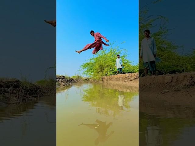 Big canal long jump Asif magsi #asifmagsi #heropakistani #longjump #shorts #shortsvideo #shortvideo