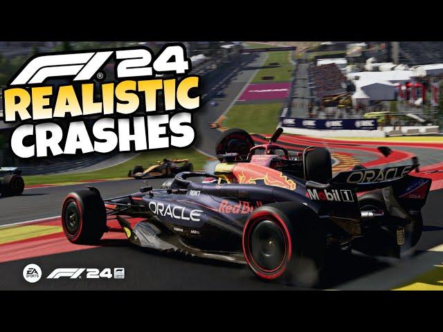 F1 24 REALISTIC CRASHES