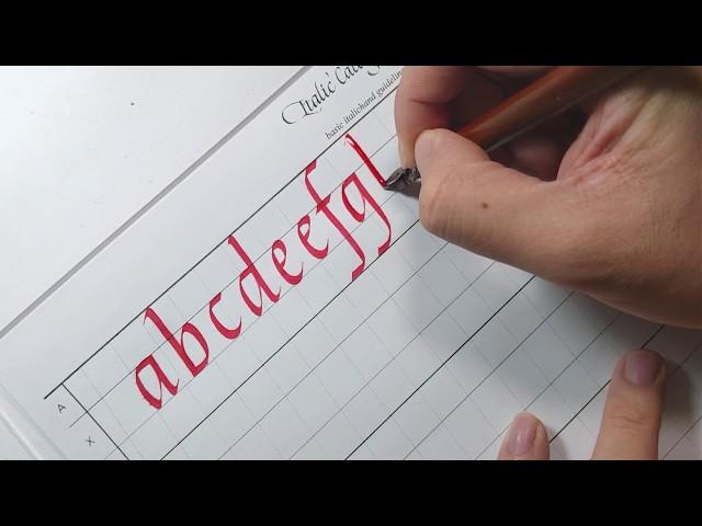 Italic Calligraphy Tutorial: Italic Minuscules Review a to z