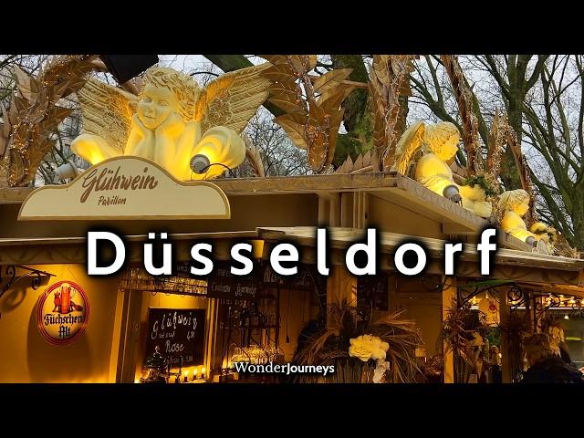 Christmas Market tour  Düsseldorf  [4k]