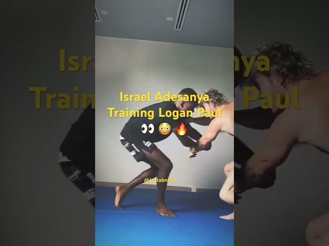 Logan Paul wrestling with Israel Adesanya  #youtubeboxing