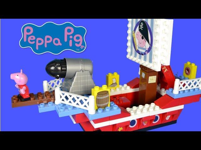 Peppa Pig PIRATE SHIP 粉紅豬小妹 海盜船 樂高積木玩具尋寶LEGO Building Construction Blocks