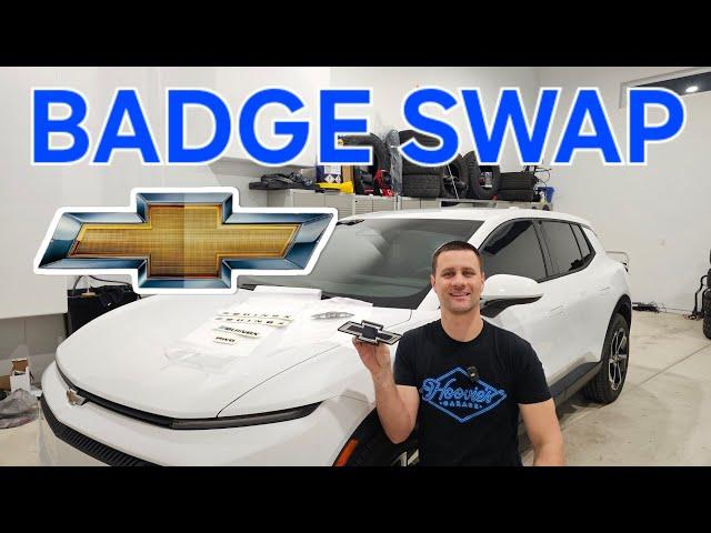 HOW TO DIY Badge Swap Chevy Equinox EV LT