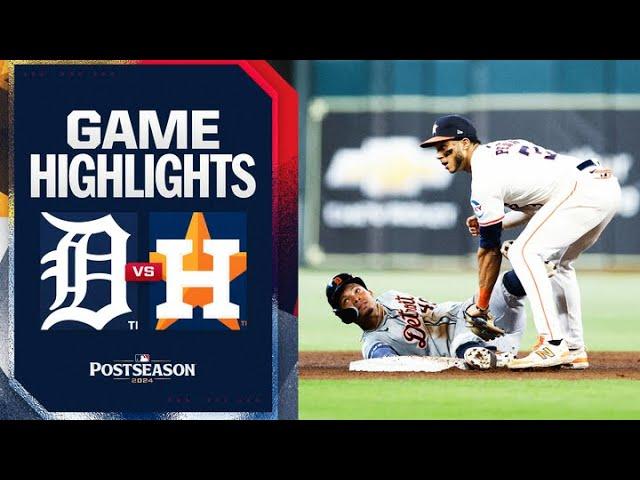 Tigers vs. Astros AL Wild Card Game 1 Highlights (10/1/24) | MLB Highlights