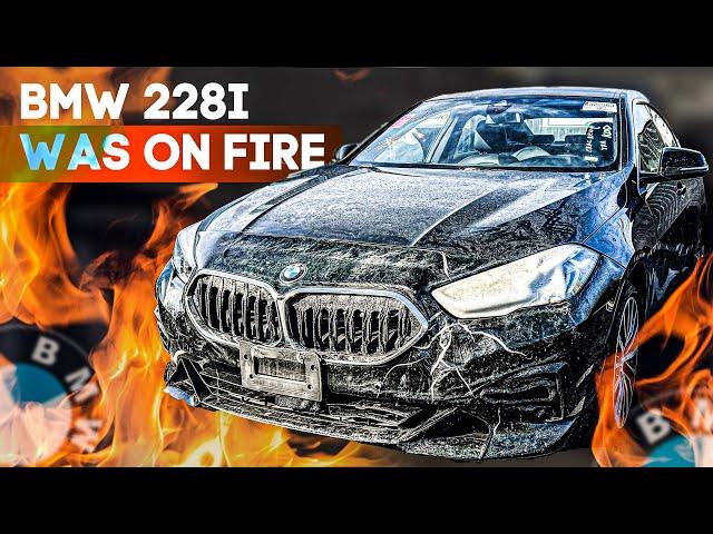 I BOUGHT A CHEAP FIRE DAMAGE 2021 BMW 228i SIGHT UNSEEN AUCTION REBUILT