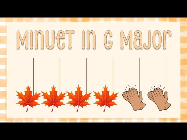 Easy Body Percussion Play Along to Bach's Minuet in G Major | Autumn Rhythm Activity for Kids 