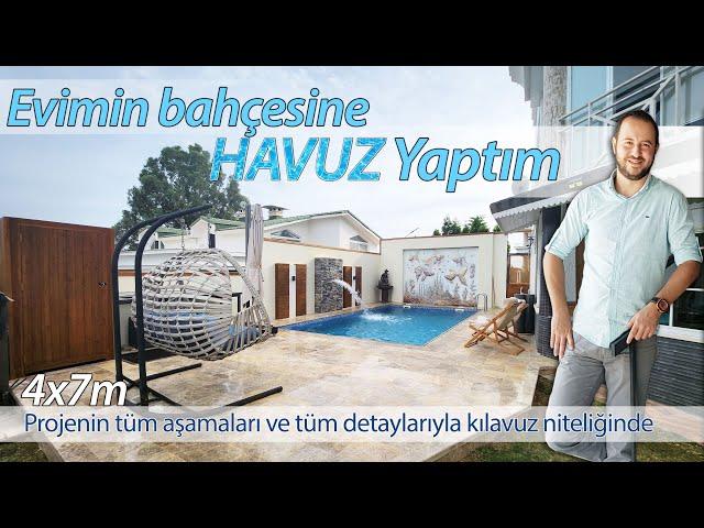 Villa bahçesine 4x7m Yüzme Havuzu yapımı. Tüm inşaat detaylarıyla... Ayrıntılı anlatım.