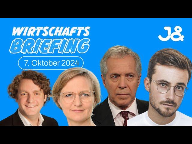 Jobprämie, Zollstreit, Rezession | WIRTSCHAFTSBRIEFING | 7. Oktober 2024 | Mit Hans Jessen