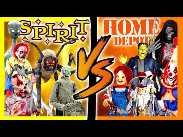 SPIRIT HALLOWEEN VS HOME DEPOT - New Halloween 2024 Animatronic Lineups!