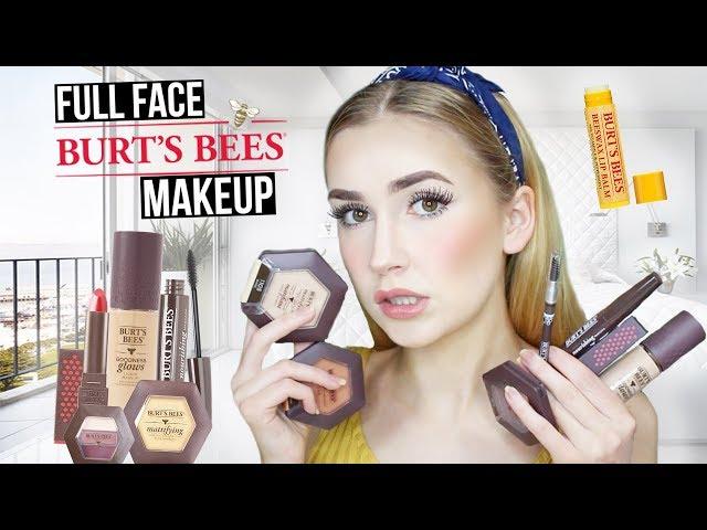 FULL FACE USING BURTS BEES MAKEUP | 99.9% Natural Makeup?!