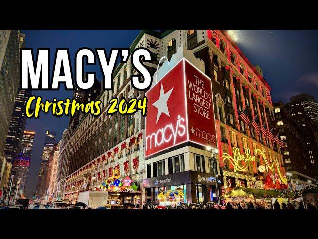 NEW YORK CITY Walking Tour [4K] - MACY'S - Christmas Season