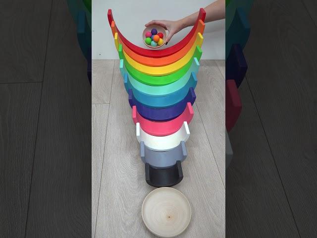 Colorful Marble run ASMR #dominogirl #colorful #marblerun