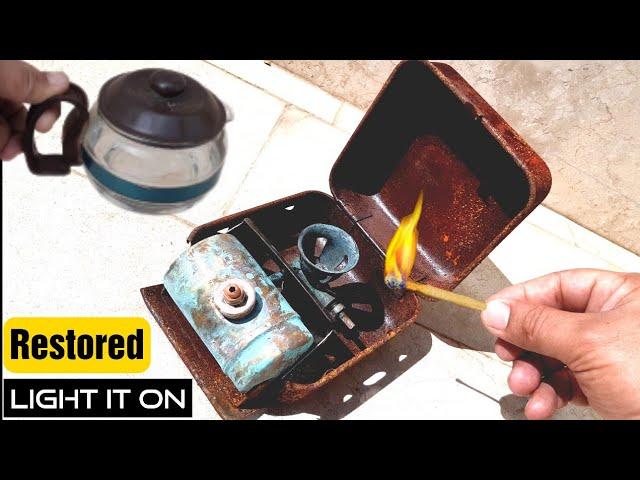 Rusty Gasoline Camping Stove Restoration - Swedish 1970's Optimus No. 8R