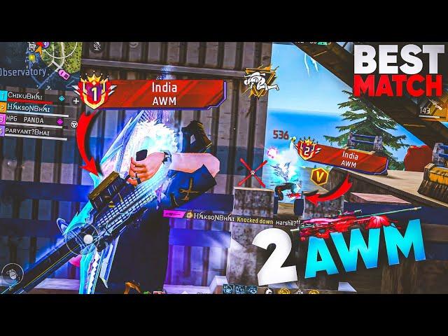 V BADGE TOP 1 AWM PLAYER VS HAKSON BHAI IN BR RANK MATCH  DOUBLE AWM GAMEPLAY  GARENA FREE FIRE