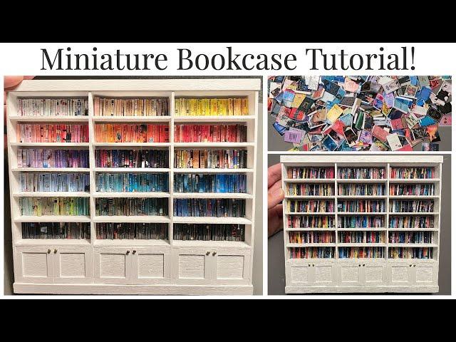 Miniature Bookcase + Books Tutorial!