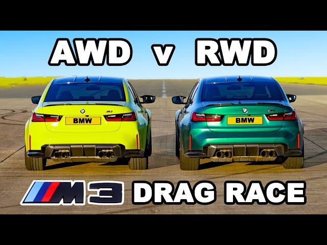 BMW M3 xDrive vs RWD: DRAG RACE