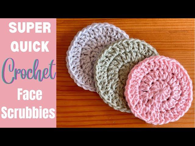 SUPER EASY CROCHET FACE SCRUBBIES BEGINNER PATTERN QUICK SCRAP BUSTER MAKE