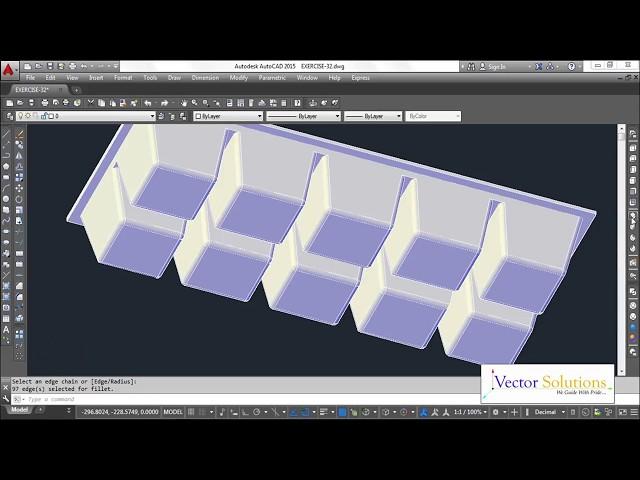 CAD CAM Tutorial for Ice Tray in AutoCAD