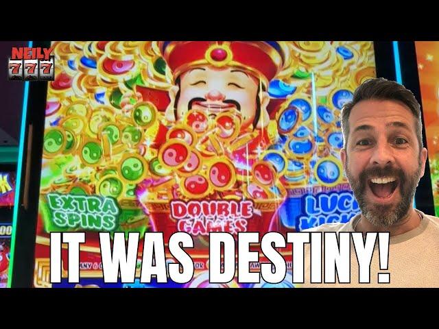 I GOT THE MEGA FEATURE on my VERY FIRST SPIN! MASSIVE WIN on Falling Coins Link Slot Machine!