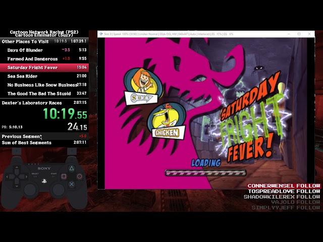 Cartoon Network Racing PS2 Cartoon Eliminator Speedrun 2:01:54.09 (New Record)