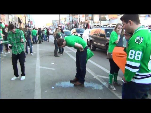 Wrigleyville St Paddy's getting sloppy 6:30pm  3/14/15