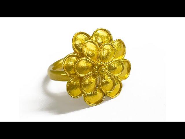 How to Make a 22k Gold Rosette Ring Part 2