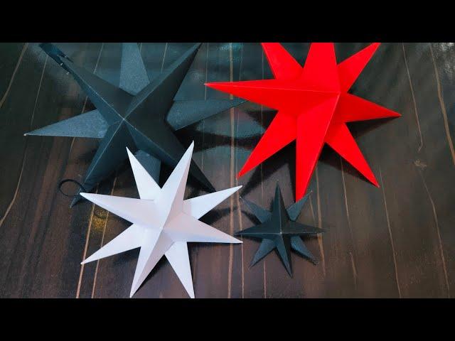 DIY 3D Paper Star | Paper Craft Ideas | How to make 3D Star Ornaments with Paper #christmasdecor