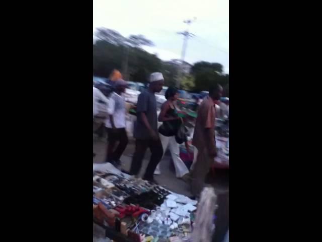 Chaotic market in Mombasa, Kenya