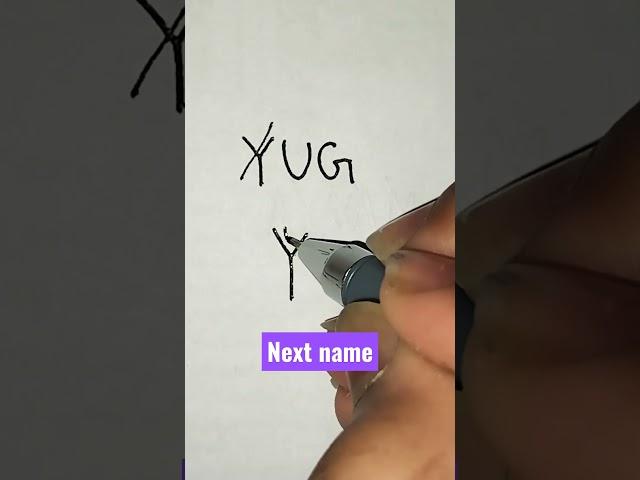# YUG name logo # Design # Next name #shorts # By Rajbir