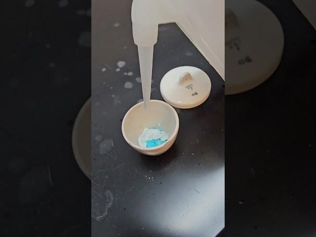 Adding water to anhydrous CuSO4 #chemistry #radforduniversity