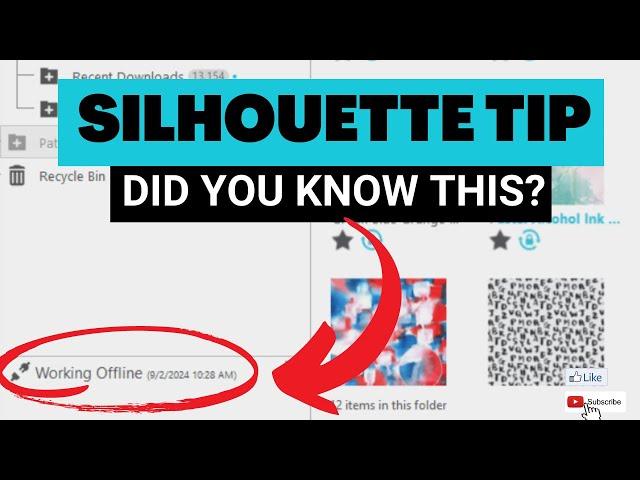 Silhouette Tip: Working Offline Message