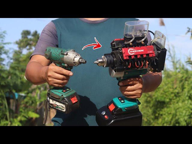 I Turn Electric Drill Into V8 Powered Drill