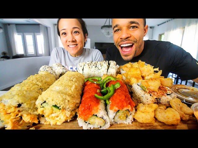 MASSIVE SUSHI PLATTER MUKBANG | Eating Show