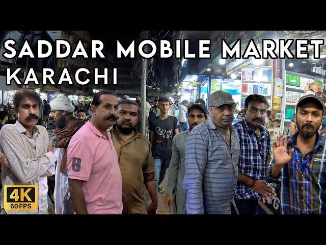 Saddar Mobile Market Karachi - Walking Tourist 4K