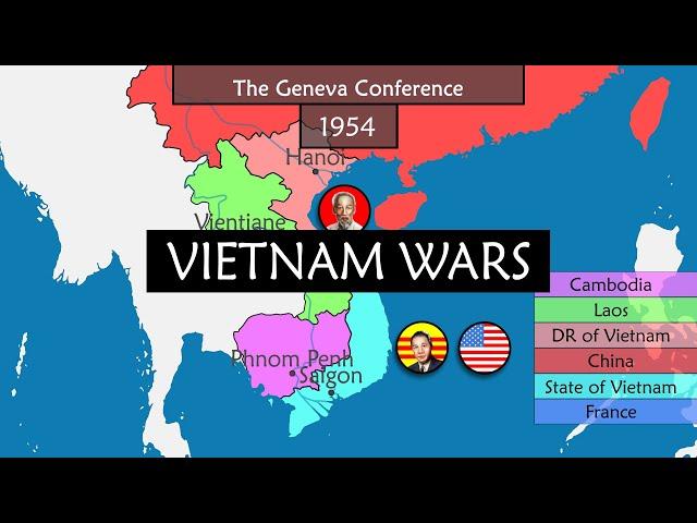 The Vietnam Wars - Summary on a Map