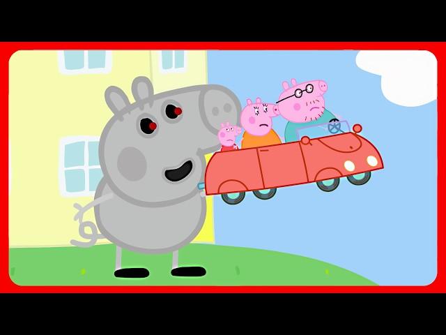 Zombie Apocalypse, Zombie George Appear At The House! Peppa Please Run Now!