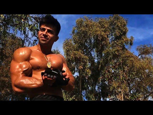 young bodybuilder showing his pumped muscle | flexing | muscle worship