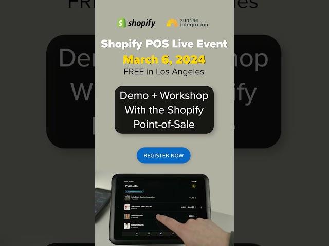 Shopify POS Demo and Workshop on March 6, 2024 in Los Angeles
