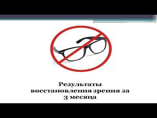 Восстановление зрения. 5-е ВИДЕО - РЕЗУЛЬТАТЫ ЗА 3-а МЕСЯЦА РАБОТЫ