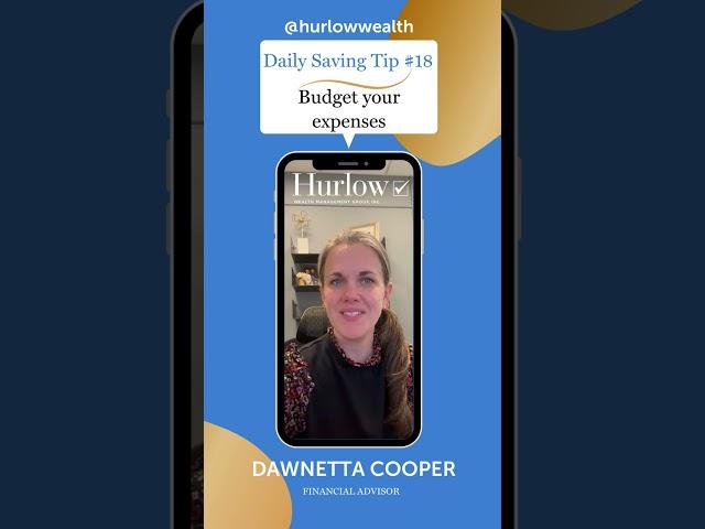 Daily Saving Tip #18 Budget your expenses