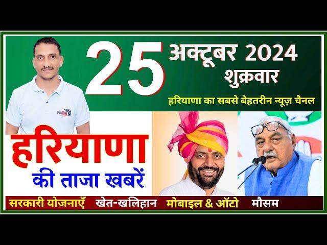 25 October 2024 Haryana News || हरियाणा की ताजा खबरें || Haryana Live News || CWB Hindi News