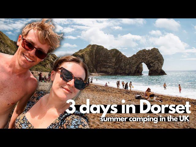 3 days in DORSET (Durdle Door, Old Harrys Rocks & Corfe Castle) Summer camping in the UK ️