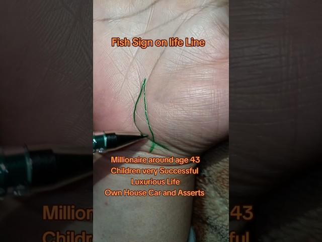 Fish on life line #astrology #palmanalysis #eyesight #love #palmstudy #fortunetelling #handanalysis