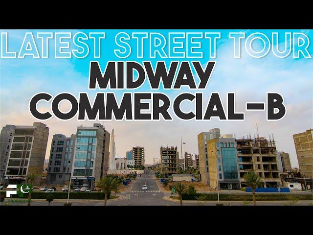 Midway Commercial B | Latest Street Tour | Bahria Town Karachi