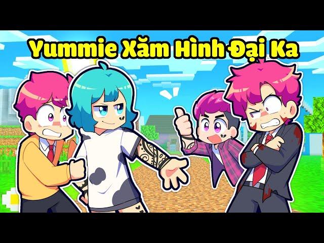 LÀNG HIHA AUT HỐT HOẢNG KHI YUMMIE XĂM MÌNH TRONG MINECRAFT*YUMMIE TROLL XĂM HÌNH 